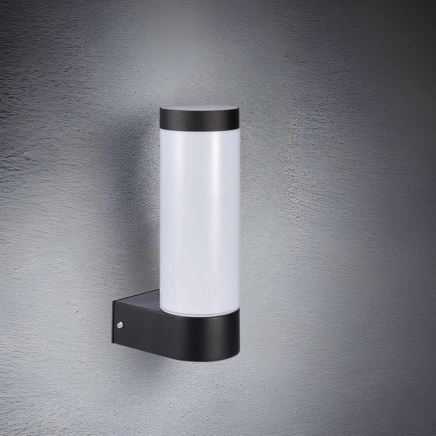 Our Rome grey anthracite outdoor wall light with opal diffuser would look perfect in a modern or more traditional home design. Outside wall lights can provide atmospheric light in your garden, at the front door or on the terrace as well as a great security solution. It is designed for durability and longevity with its robust material producing a fully weatherproof and water resistant light fitting.