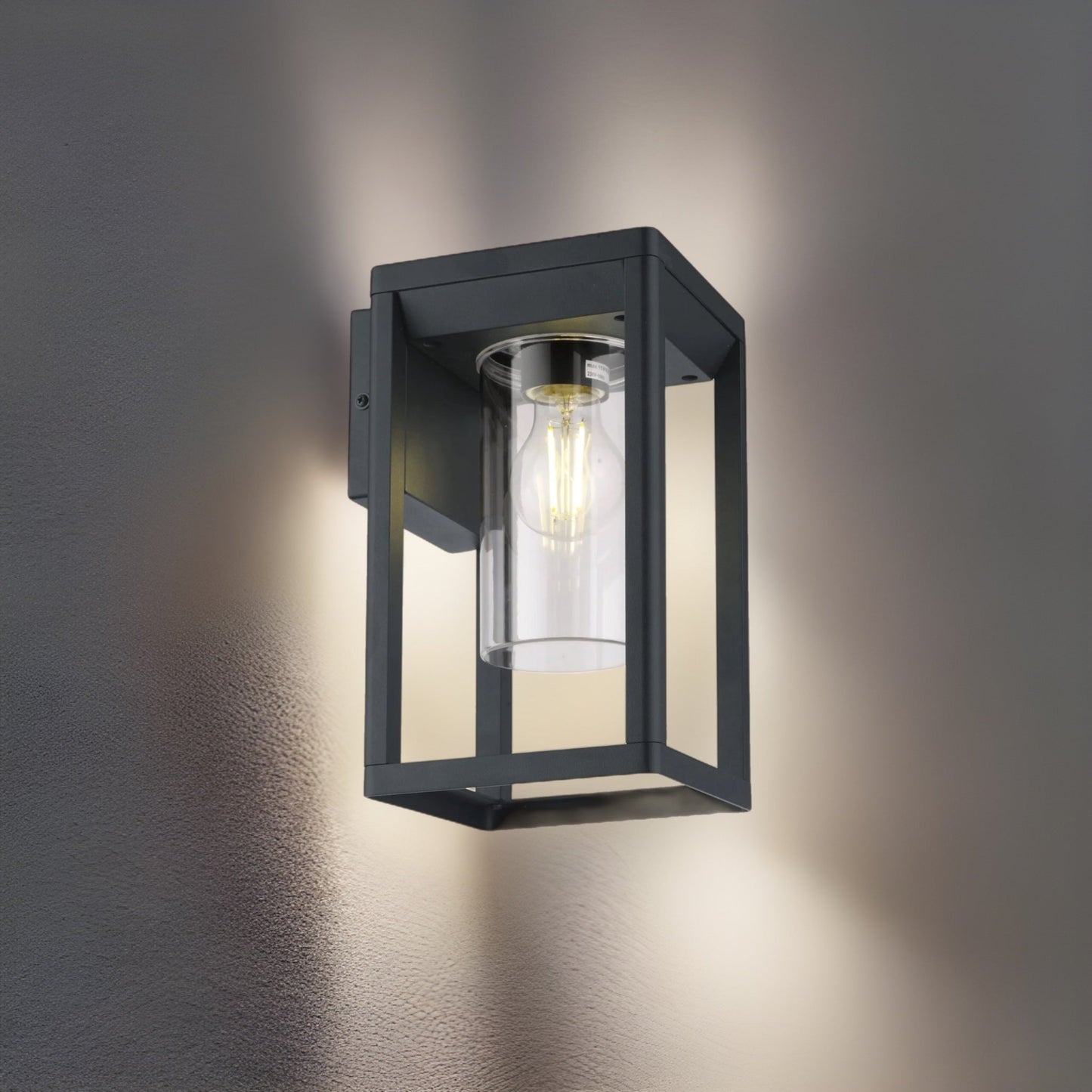 If you’re looking for a modern take on a traditional outdoor wall light, this modern anthracite lantern light with clear diffuser wall light is perfect for adding style and protection for your home. This classic wall light is designed with a contemporary twist, styled with a rectangle shape and fitted with clear diffuser that allow the light to shine effectively. 