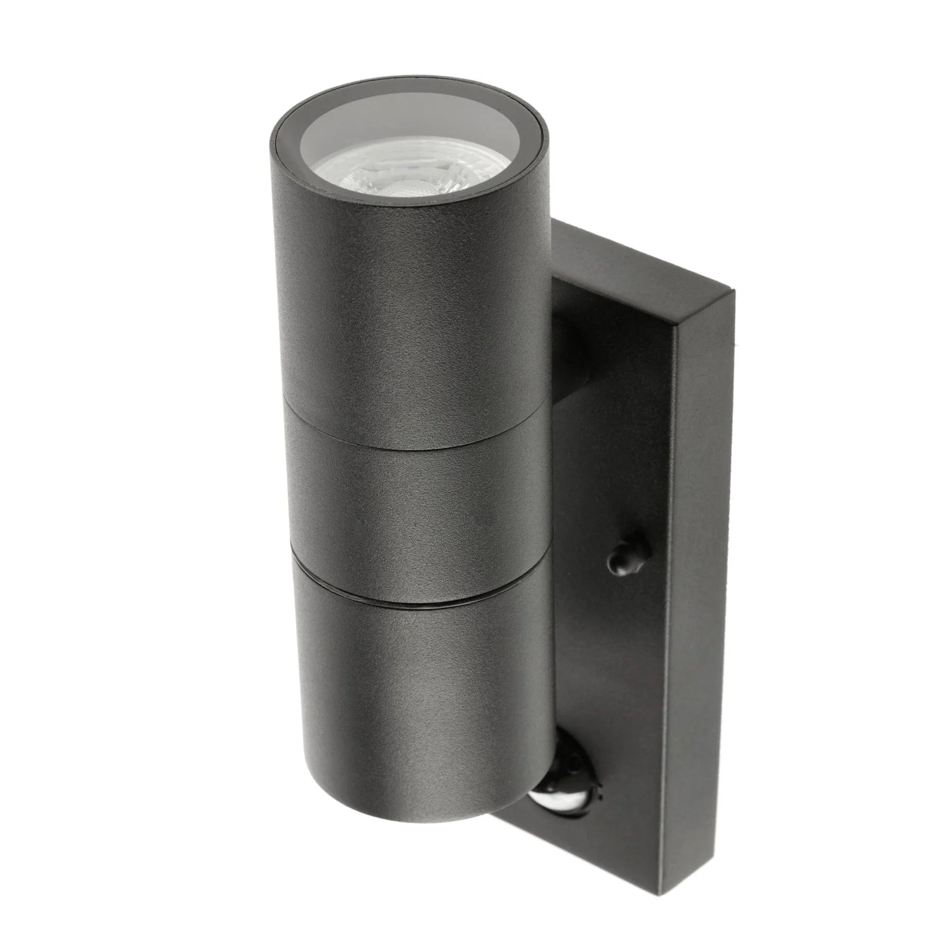 Our Leon outdoor single down light is modern and stylish in its appearance.  It comes in a cylinder design mounted on a rectangle back plate complete with clear glass diffuser and built in PIR motion sensor. It is designed for durability and longevity with its robust material producing a fully weatherproof and water resistant light fitting