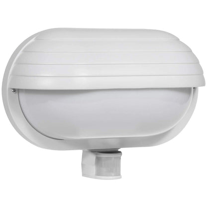 CGC VESPA White Oval Eyelid Bulkhead Wall Light With Motion Sensor