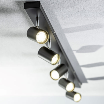 Add an industrial style to your home with the VENETO  spotlight light finished in white. The lamp is also ideal for task lighting due to the adjustable heads providing a focused beam. The simplistic design of this light fitting makes it suitable for all interior styles.