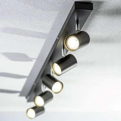 Add an industrial style to your home with the VENETO  spotlight light finished in white. The lamp is also ideal for task lighting due to the adjustable heads providing a focused beam. The simplistic design of this light fitting makes it suitable for all interior styles.