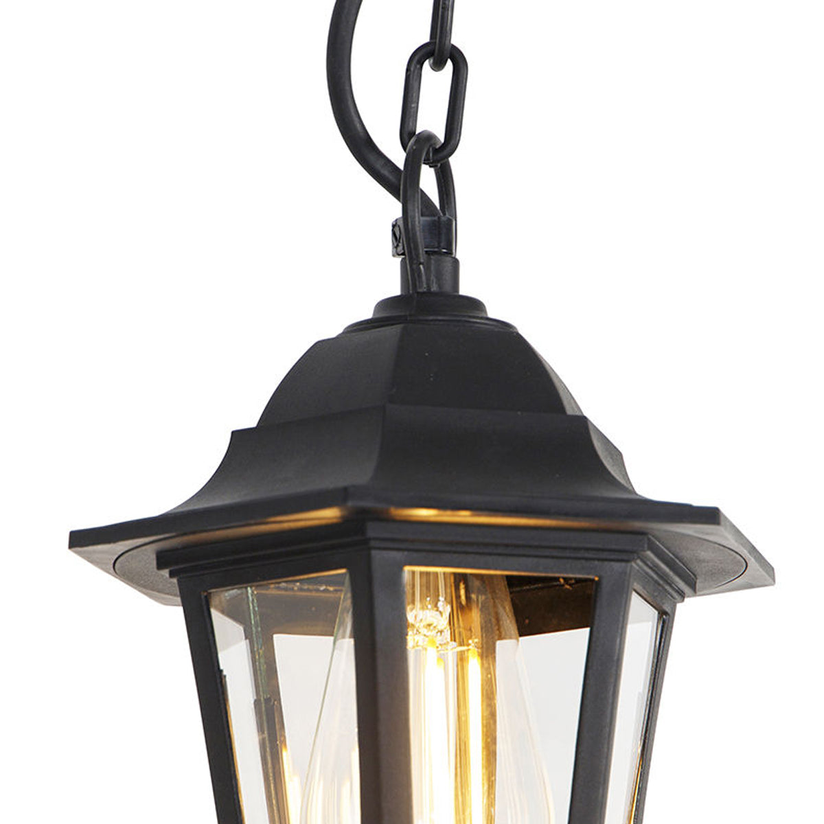 Our Yasmin lantern delivers on style and durability and is a smart choice for your exterior lighting. With its black polycarbonate construction teamed with clear polycarbonate panes, this lantern is hardwearing and rust and weatherproof. Built for life outdoors, it has an IP44 rating which means it can withstand the harshest of weather conditions. For sophisticated yet robust outdoor lighting, our Yasmin black outdoor traditional lantern is a strong contender.