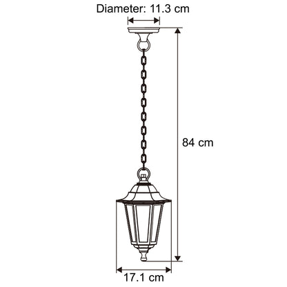 Our Yasmin lantern delivers on style and durability and is a smart choice for your exterior lighting. With its black polycarbonate construction teamed with clear polycarbonate panes, this lantern is hardwearing and rust and weatherproof. Built for life outdoors, it has an IP44 rating which means it can withstand the harshest of weather conditions. For sophisticated yet robust outdoor lighting, our Yasmin black outdoor traditional lantern is a strong contender.