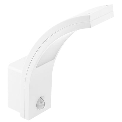 CGC PARIS White LED Curved Outdoor Wall Light With Motion Sensor