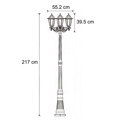 Our Edna triple lantern delivers on style and durability and is a smart choice for your exterior lighting. With its black polycarbonate construction teamed with clear polycarbonate panes, this lantern is hardwearing and rust and weatherproof. Built for life outdoors, it has an IP44 rating which means it can withstand the harshest of weather conditions. For sophisticated yet robust outdoor lighting
