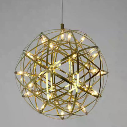 CGC FAWKES Warm White 40cm Large Gold Firework / Starburst Chandelier