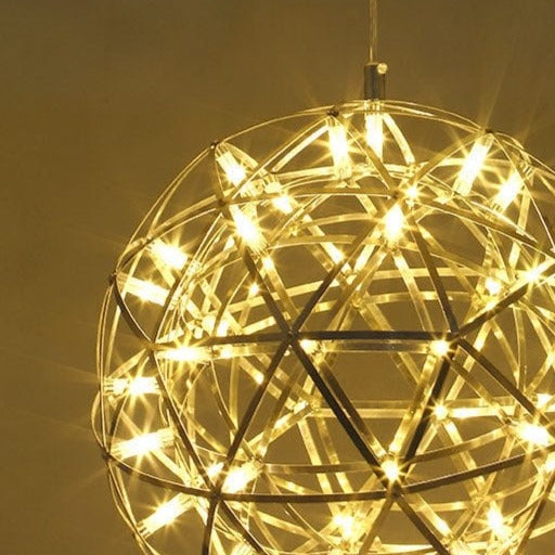 CGC FAWKES Warm White 100 cm XXL Large Gold Firework / Starburst LED Pendant Light Chandelier
