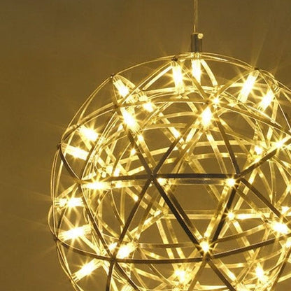 CGC FAWKES Warm White 100 cm XXL Large Gold Firework / Starburst LED Pendant Light Chandelier