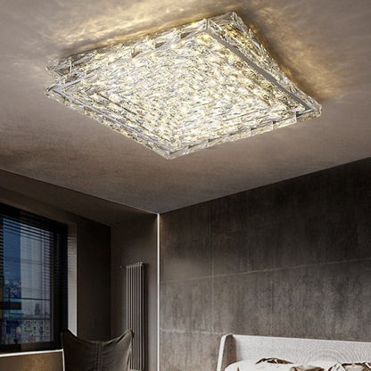 Introducing our Harmony ceiling light with its elegant crystal and golden finish it will be sure to make a stylish addition to any living space. It features an ornate cut glass crystal design encasing the entire light fitting and is complimented by a gold back plate that gives the light an undeniably luxurious style. Ceiling lamps don't come much more opulent than the Harmony ceiling light.