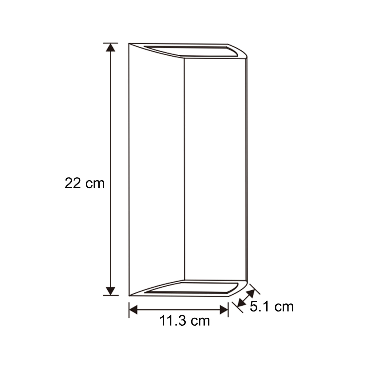 Come explore our premium-quality WILMA dark grey rectangular wall light by CGC! This outdoor wall light provides a double-sided lighting system, with a rectangular shape made of polycarbonate body, making it weather and rust-proof with opal diffusers.
