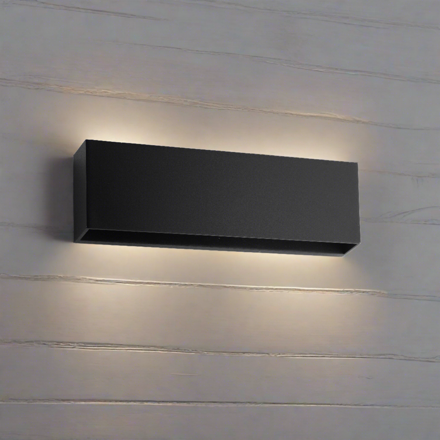 CGC DARNA Black Slim LED Outdoor Wall Light Up and Down 4000k Natural White IP65