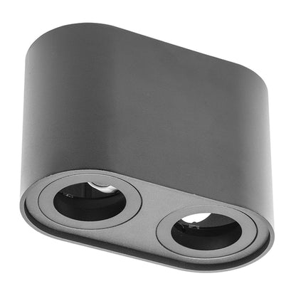 CGC SANSA Black Twin Round Cylinder Ceiling Down Spotlight