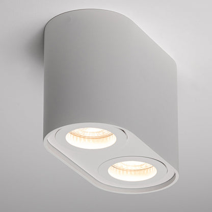 CGC SANSA White Twin Round Cylinder Ceiling Down Spotlight
