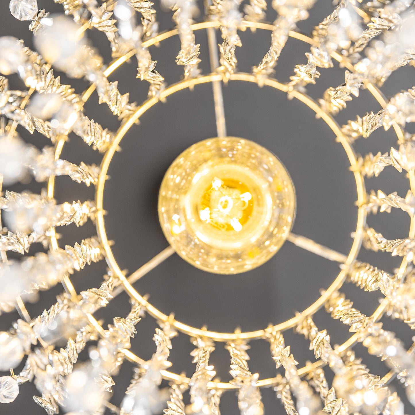 Our Liza easy fit ceiling pendant shade features polished chrome circular rings with varying lengths of acrylic crystal strands. This beautiful easy fit pendant shade will add glamour to any space whilst instantly updating your room without the need of an electrician. 