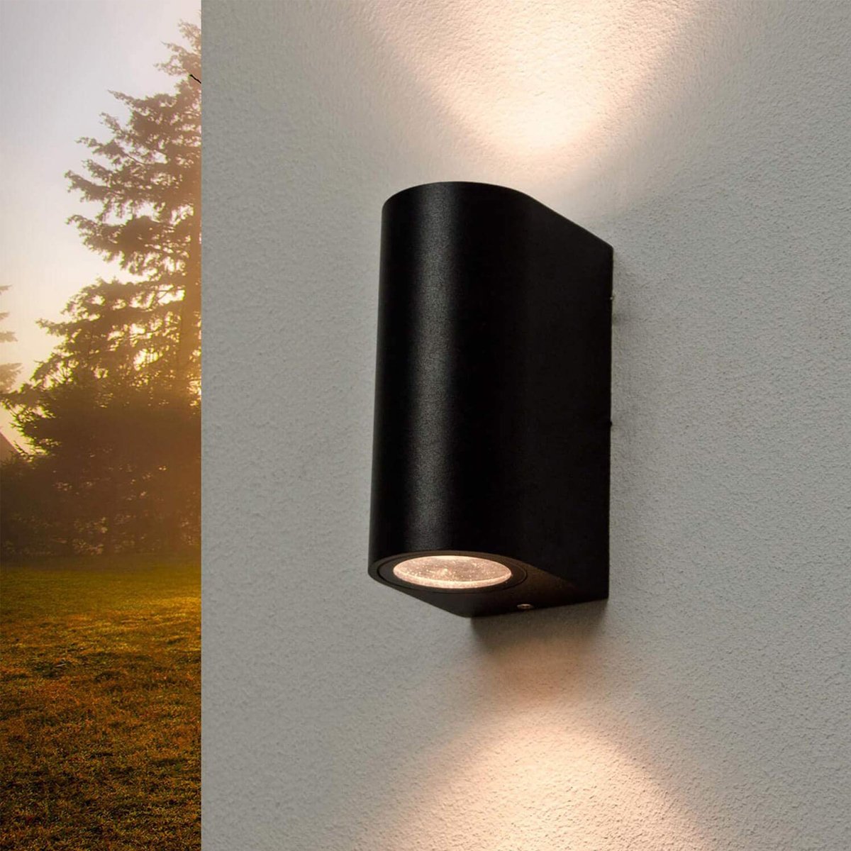 CGC TIAGO Black Large Curved Double Spotlights