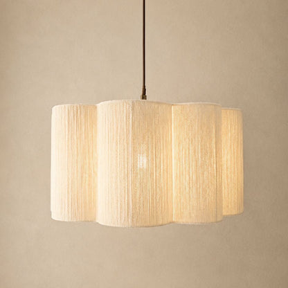CGC Caterina Scalloped Cream Fine String Drum Lampshade Large 40cm