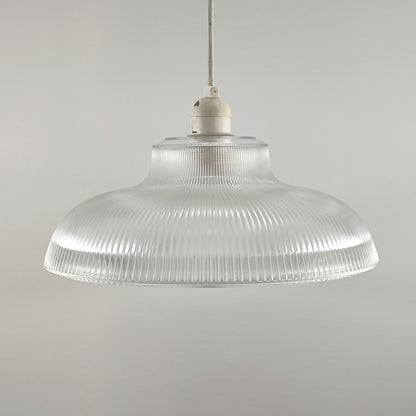 Glass lighting has proven very popular in the lighting sector, and we are extremely happy to introduce the Jacinta to our range. Our ribbed glass easy fit light pendant is a very attractive light fitting and easy fit means you can give your room a makeover by simply attaching it to an existing light fitting. 