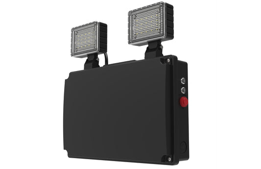 CGC Emergency LED 1000lm Twin Spot Light Black Finish