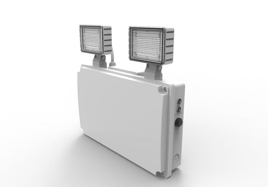 CGC Emergency LED 1000lm Twin Spot Light White Finish